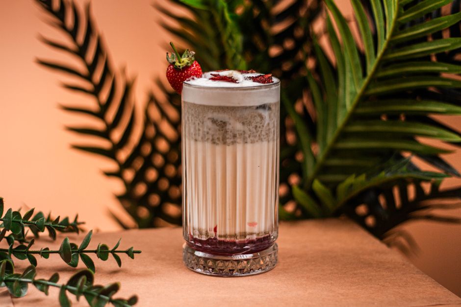 Suco de Morango com Água de Coco