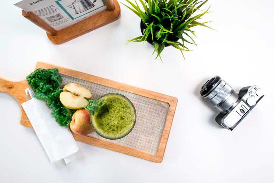 Suco Verde de Couve, Maçã e Gengibre